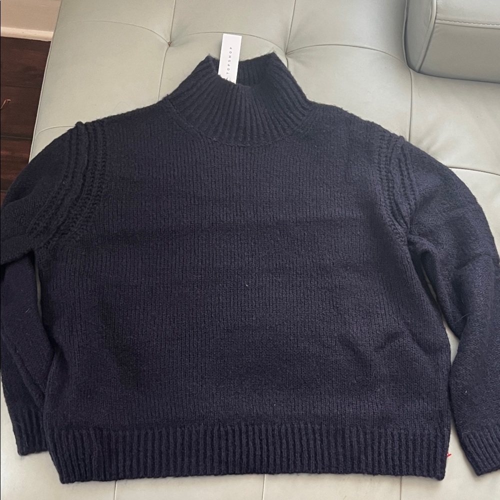 Topshop Navy Knit Sweater-NWT